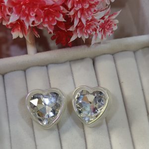 Alluring Oversized Heart Stud Earrings