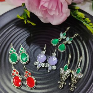 Trendy Boho Style Bugadi Earrings Pack Of  5 Earrings