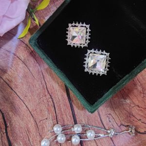 Unique 2 in 1 Style Korean Studs Come Drop Earrings