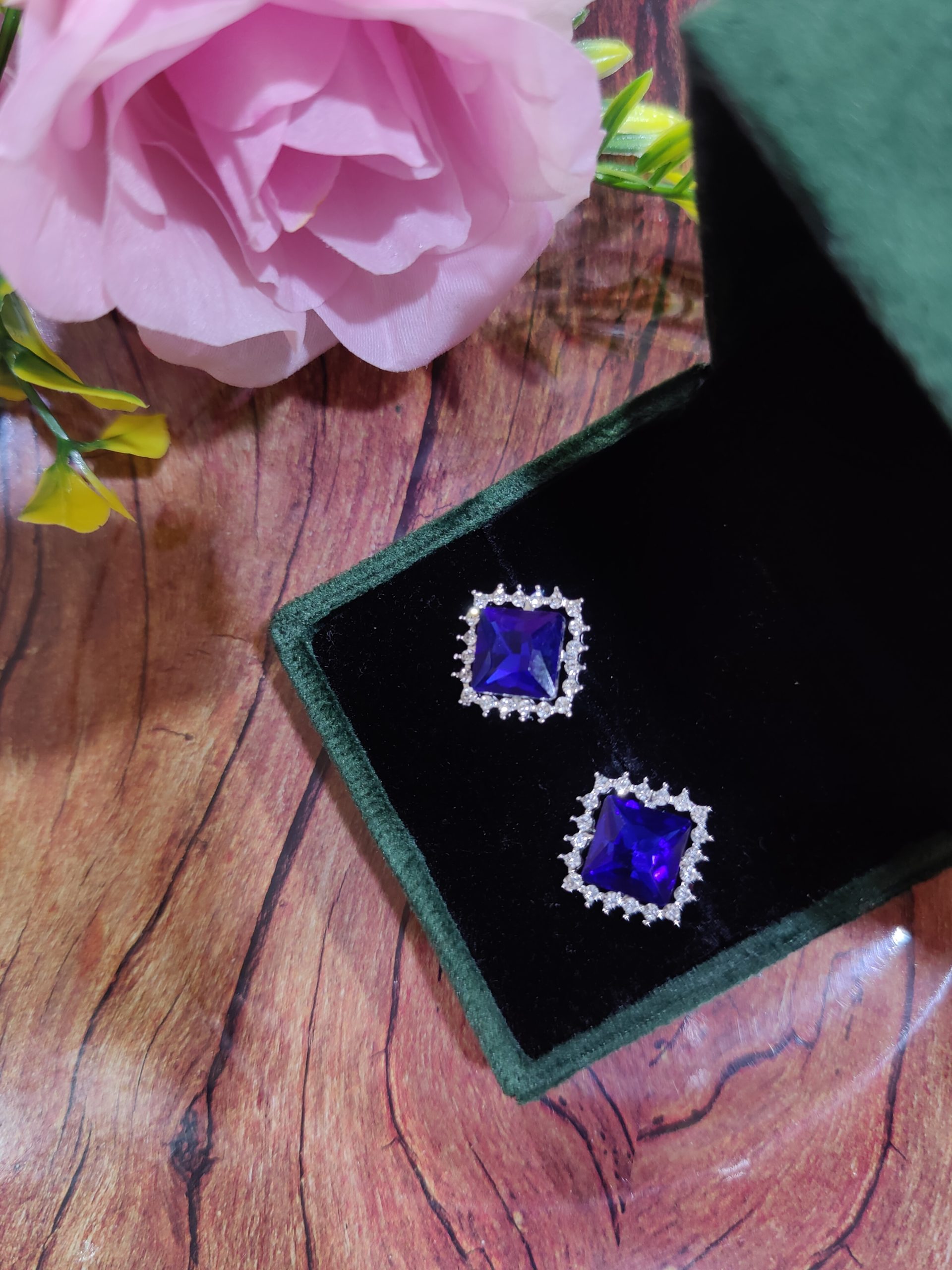 Unique 2 in 1 Style Korean Studs Come Drop Earrings