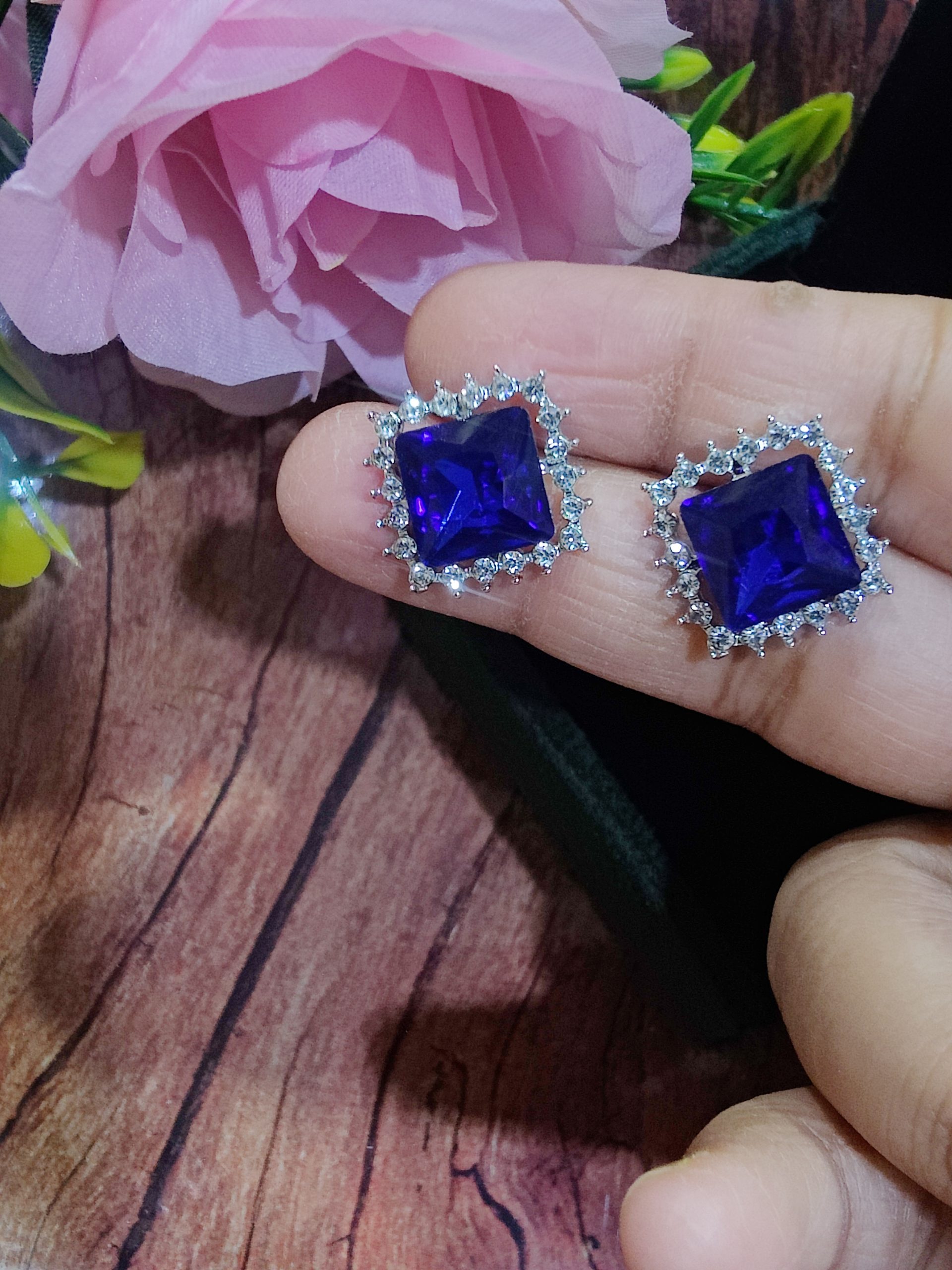 Unique 2 in 1 Style Korean Studs Come Drop Earrings - Image 5