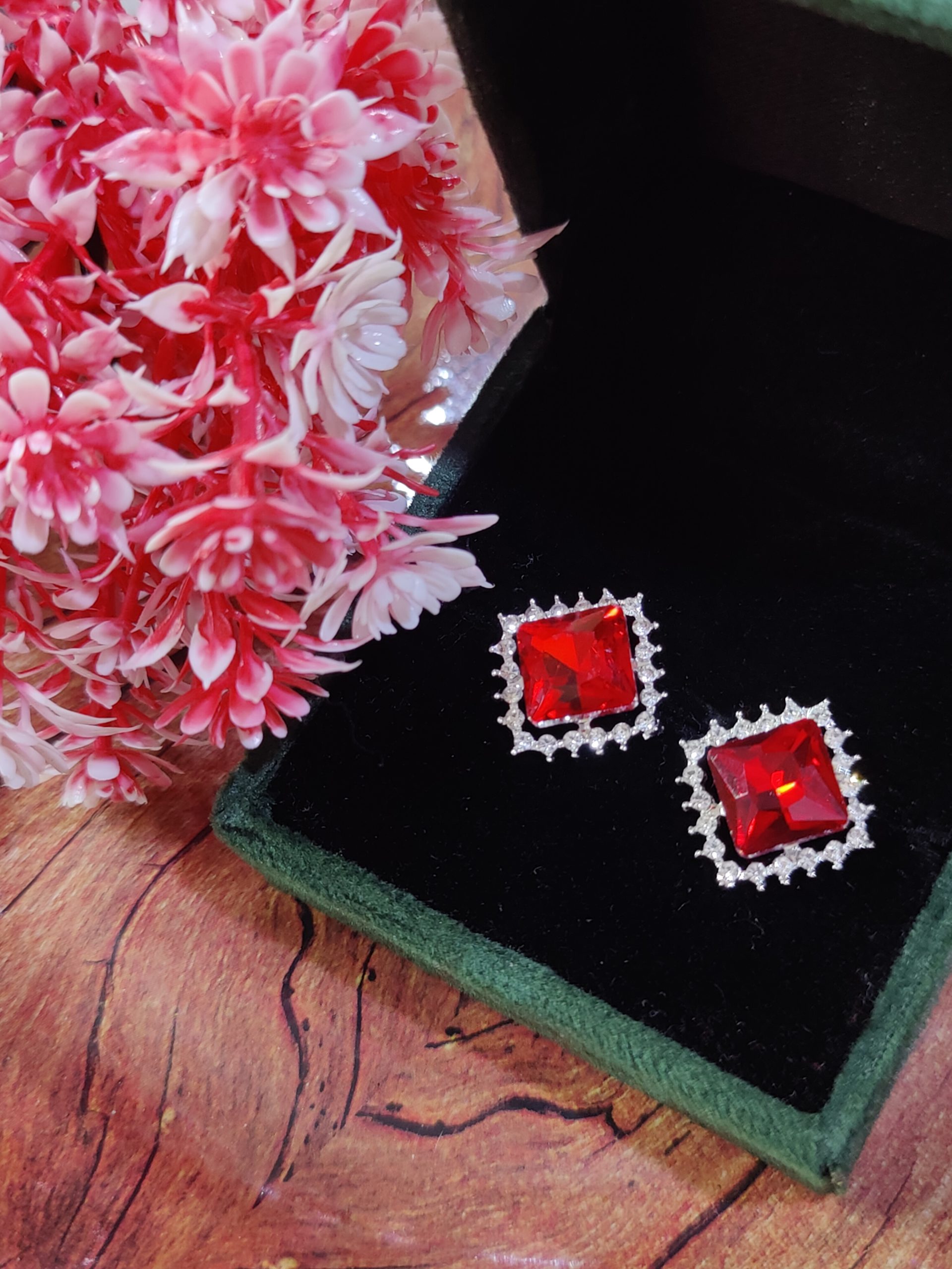 Unique 2 in 1 Style Korean Studs Come Drop Earrings