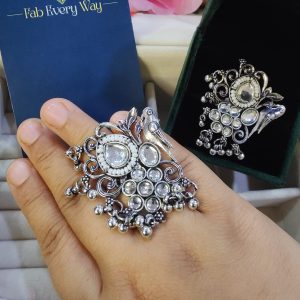Latest  Designer Silver Oxidised Finger Rings for Women | Minimal, Western & Party Wear Rings