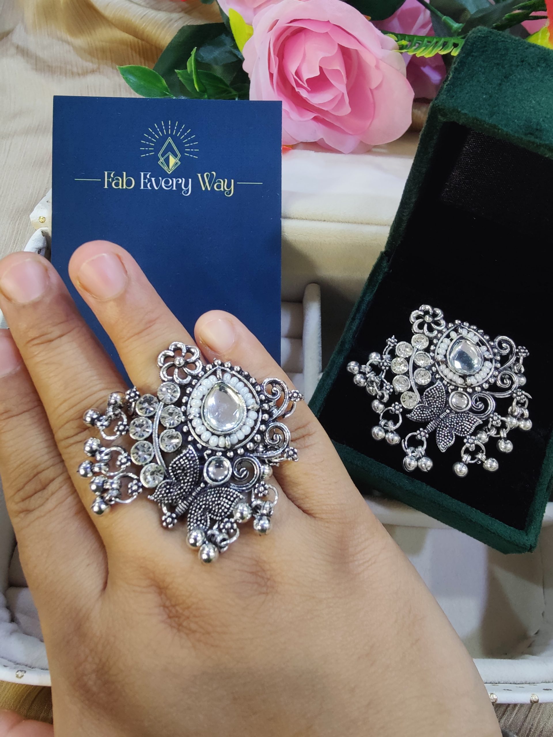 Stylish Oxidise Boho Style Finger Rings for Women | Trendy, Elegant & Daily Wear Rings - Image 2